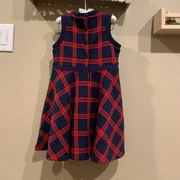 NWOT 4T janie and jack kids girls kint plaid holiday dress - Picture 3 of 8